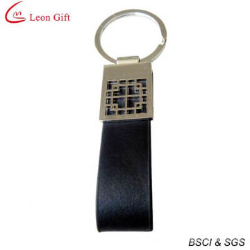 Wholesale Real Leather Custom Logo Keyring (LM1499)